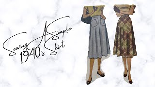 Sewing A Simple 1940’s Skirt