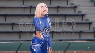 Ava Max serving Vocals While Performing "My Head & My Heart" at Wrigley Field