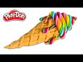 How to Make a Rainbow Play Doh Ice Cream Cone Swirl | Fun & Easy DIY Play Dough Crafts!