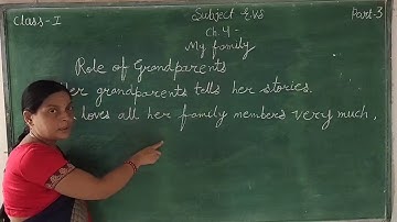 Evs ch- 4  my family part- 3 class -1