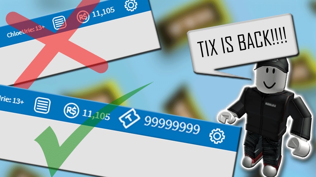 If Roblox Got Tix Back Youtube - how do you get tix on roblox