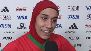 تصرح لاعبات المنتخب المغربي بعد التأهل امام كولومبيا واقصاء منتخب المانيا
