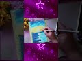 How to draw sunset nature landscape for beginners ||  Oil Pastel Drawing || #Shorts