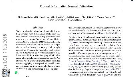 Paper Explained: MINE - Mutual Information Neural Estimation (2018)
