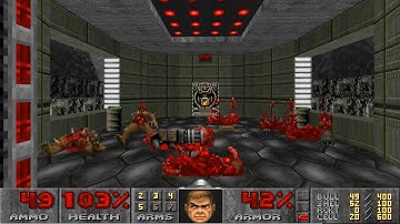 Doom Bing Bong Blippo (2022) MAP03: "Storage Surprise" UV Max Speedrun 1:29 100% Kills 100% Secrets