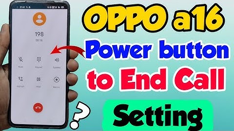 OPPO a16 me Power button to end call Setting Kaise kare | OPPO a16 Power button to end call Setting