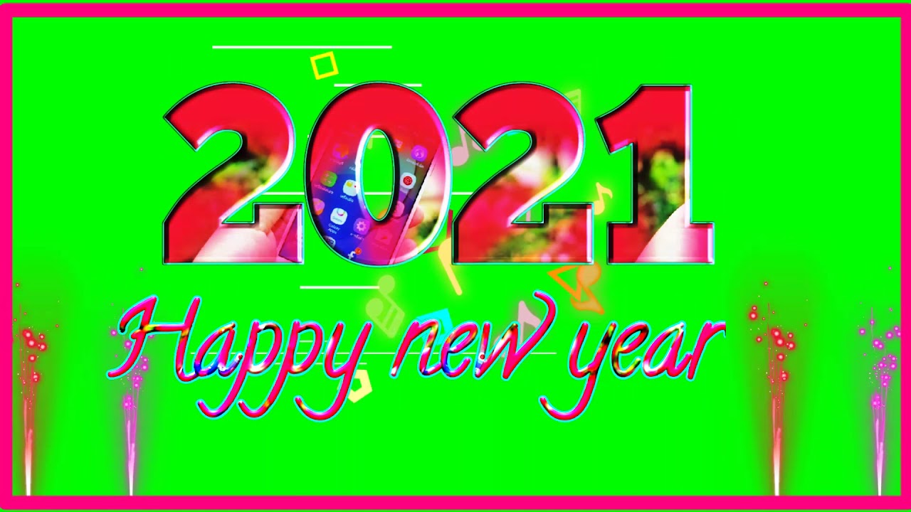 Happy new year 2021 green screen video