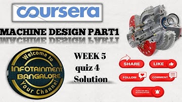 COURSERA QUIZ ANSWERS NEW 2020 | Machine Design Part 1 Week 5 Quiz 4 solution Coursera certificates