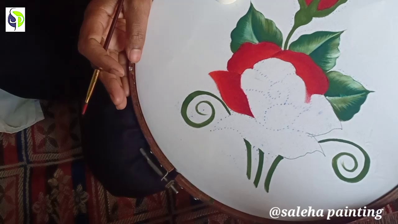 Painting Tutorial Pillow Cover and BED SHEET Design... YouTube