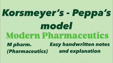Korsmeyer’s-Peppa’s model easy explanation and notes #modernpharmaceutics #mpharmacy #bpharm