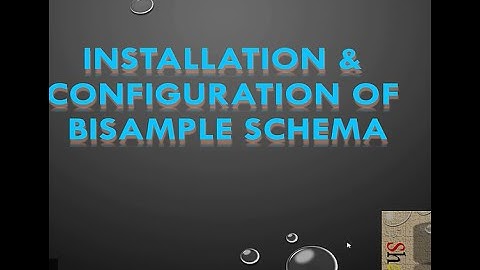 BISAMPLE Schema Installation And Configuration  - Oracle Database