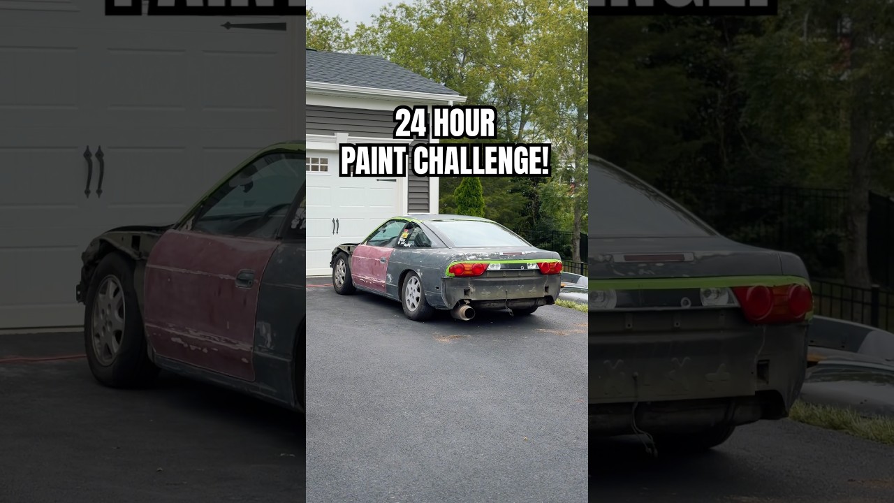 Can We Paint this 240sx in One Day Using an Inflatable Paint Booth!? Let’s Try! @crumpled240