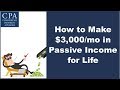 How to Make $3,000/mo Passive Income for Life