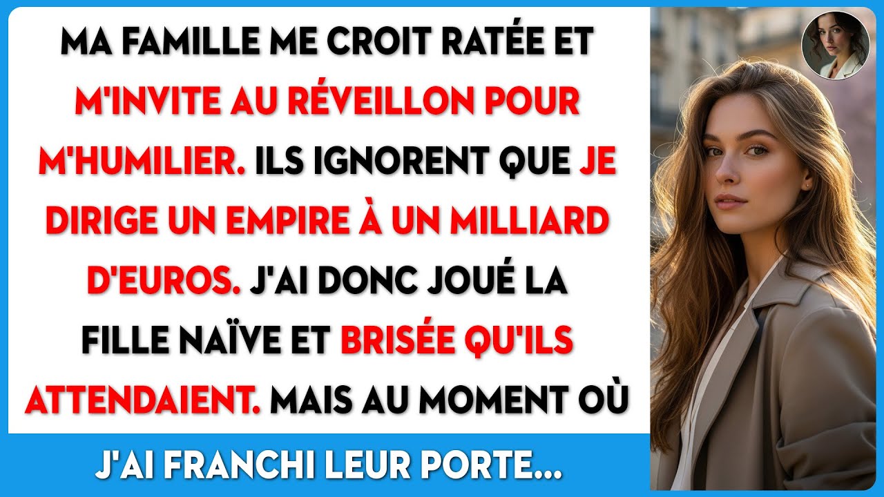 Ma famille me croit raté, ignorant que je possède un empire d'un milliard d'euros.