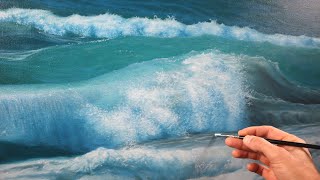 How to paint water - painting a realistic splashing wave