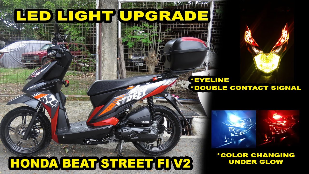 LED LIGHT UPGRADE HONDA BEAT FI V2 - YouTube