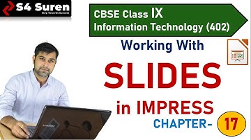 CH-17 WORKING WITH SLIDES | UNIT–5: DIGITAL PRESENTATION  | CLASS:  IX IT (402)