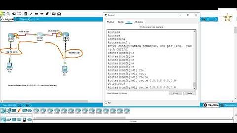CCNA Default Route configuration in packet tracer