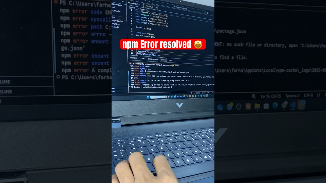 ⚡How to Fix npm ERR! in Seconds | Quick VS Code & npm Run Dev Fix #shorts