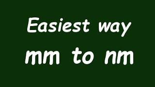 ✅ Convert Milimeter to Nanometer (mm to nm) - Formula, Example, Convertion Factor