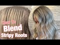 HOW TO BLEND STRIPY ROOTS | TUTORIAL On How to Foil BABYLIGHTS To BLEND STRIPY ROOTS