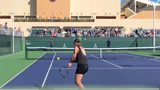 Elina Svitolina & Gael Monfils - Tennis Practice With Your Spouse (IW 2021, Court Level 4k 60fps)