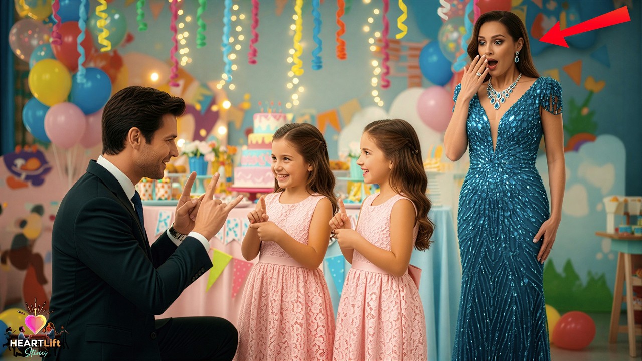 The CEO’s Deaf Twin Daughters Sat Alone Throughout the Birthday Party — Then a Single Dad Changed...