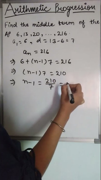 Find the middle term of the A.P. 6,13,20,...,216