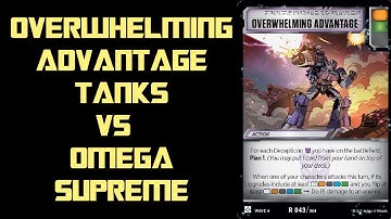 Transformers Trading Card Game TCG - Overwhelming Advantage Tanks vs Captain Omega Supreme