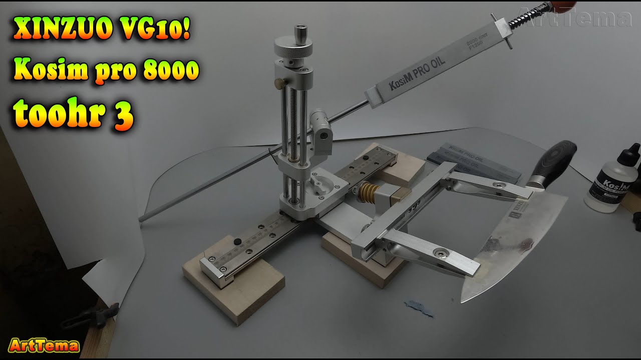 Professional knife sharpener toohr 3 from Aliexpress + Whetstones kosim