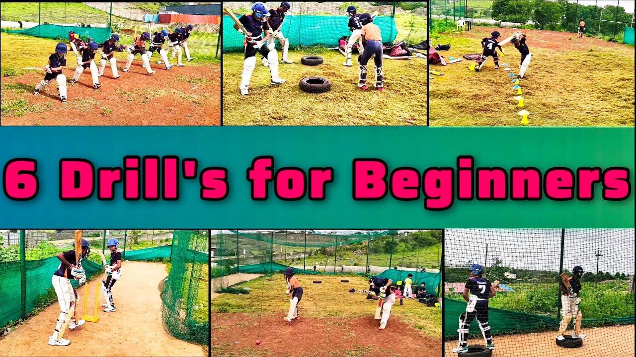 Basic Cricket Drills for beginners | 6 batting practice Drills | Batting Drills 