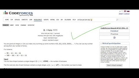 Codeforces Problem 1526B(I Hate 1111)