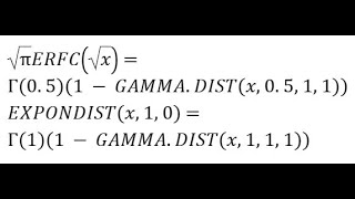 ERFC GAMMADIST EXPONDIST SQRTPI LINEST Polynomial Regression in Google Sheets or Excel
