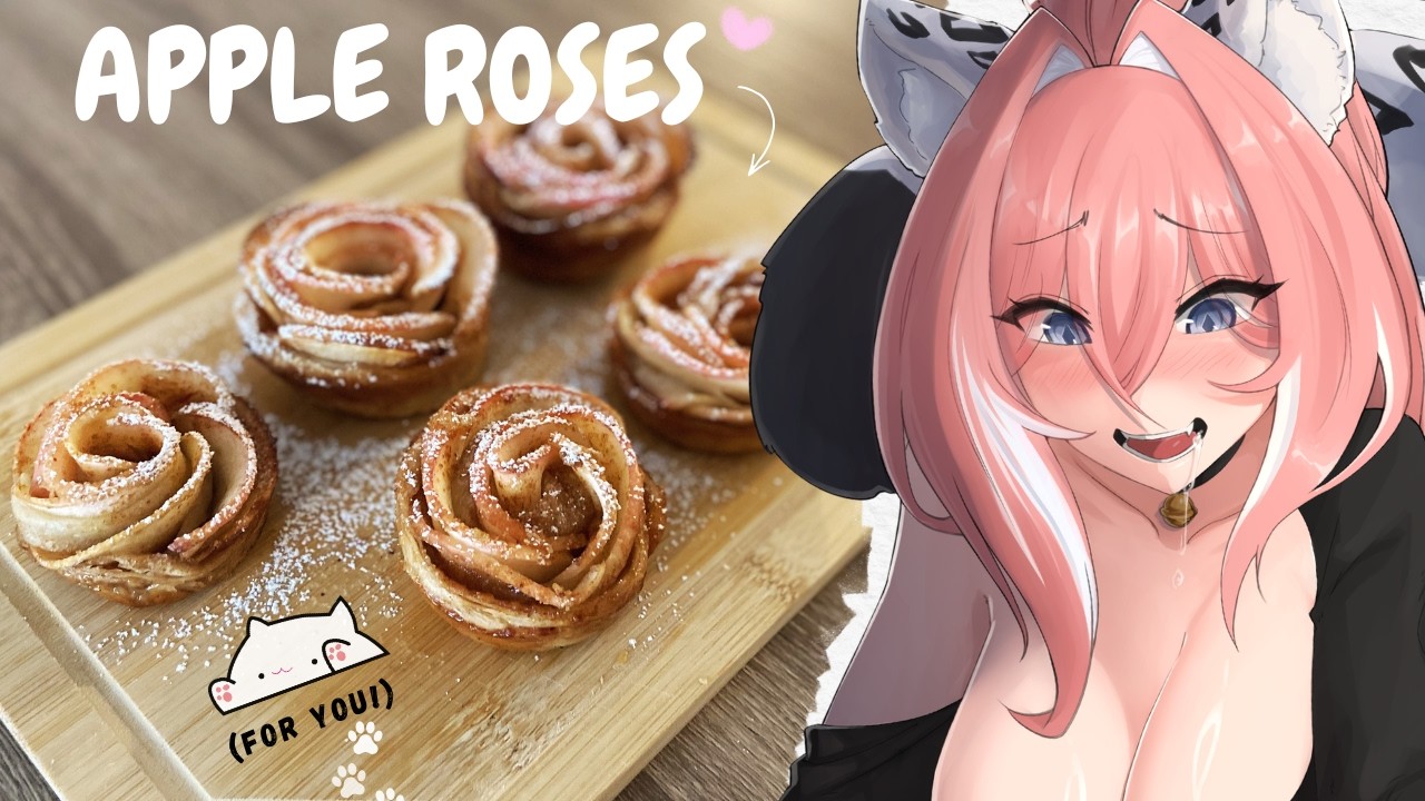 YOUR WAIFU BAKED YOU APPLE ROSES ❤️ DATE NIGHT | FULL RECIPE