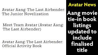 Aang movie tie-in book listings updated to include finalised title - Avatar News