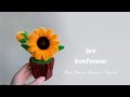 Diy flowers  how to make mini sunflower with chenille stems 42  handmade diy pipe cleaner flowers