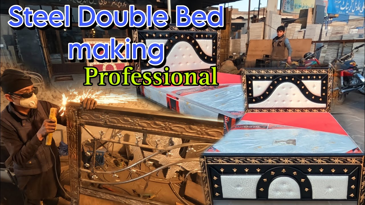 steel bed making, step by step Latest Design Double beds professional