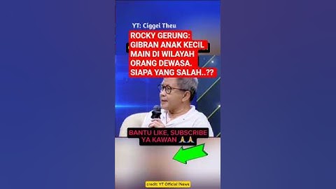 GIBRAN MAIN DI WILAYAH ORANG DEWASA #ciggeitheu #rockygerung #shorts #gibran
