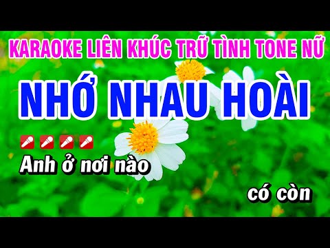 Karaoke Liên Khúc Trữ Tình Tone Nam Nhạc Sống Dễ Hát – Nhớ Nhau Hoài | Hoài Phong Organ mới nhất 2023