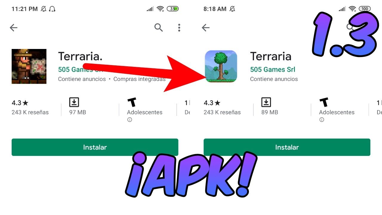 Terraria 1.4.0.5.2.1 Mod Apk (Free Items) + Data For Android 