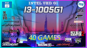 INTEL i3-1005G1 | UHD Graphics G1 Gaming test in 40 GAMES  | 2025