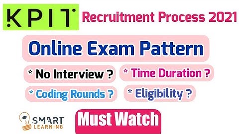 Kpit Recruitment Process 2021 | Kpit Exam Pattern 2021 | Kpit | Smart Learning