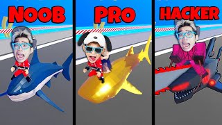 GG! Persaingan Sengit Hiu Noob Vs Sea Monster Vs Chainsawman Shark di Balapan Kematian Roblox!!!