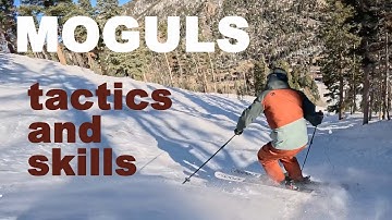 Mogul skiing: tactics, pole plants, edging, rotary, teaching focus points