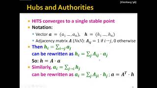 Week 8: Extensions of PageRank - Part 6: Hubs and Authorities