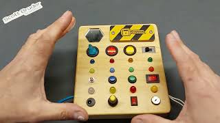 Repairing a Busy Board Montessori Toy for Toddler.  Switches and LED's #repair and #learning