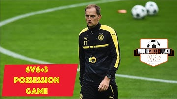 Thomas Tuchel at Dortmund: 6v6+3 Overload in Possession Exercise