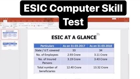 ESIC UDC/SSO Skill Test Practice | ESIC Computer Skill Test | ESIC phase 3 2022 | ESIC UDC CST