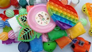 Satisfying Video l Mixing All My Slime Cloud into Making Glossy Soft Spheres and Balls Cutting ASMR