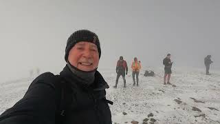 Cloudy Chilly Snowy hike up Helvellyn